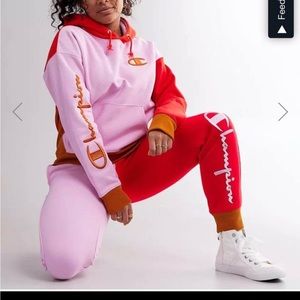 Champion Reverse Weave Colorblock Set M